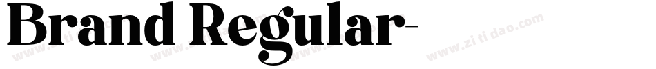 Brand Regular字体转换
